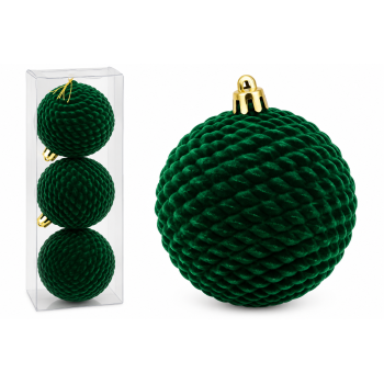 Bombki 3 szt ZX028A (zielone)